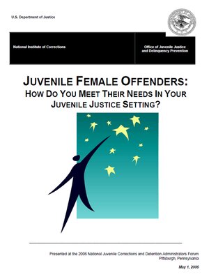 cover image of Juvenile Female Offenders: How Do You Meet Their Needs In Your Juvenile Justice Setting?